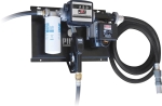 Pompe à gasoil 230V 70 l/min avec pistolet automatique/volucompteur/filtre absorption d'eau/ tuyau d'aspiration - station murale