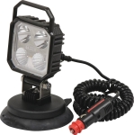 Phare de travail carré LED 10/30V 9W 1000 lumens sur support magnétique/cordon/boîtier carbone