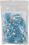 Cosse plate femelle isolée thermorétractable bleue 6,3x0,8mm - lot de 50 pcs