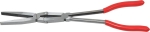 Pince droite 340mm plate large double articulation gainée