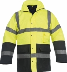 Parka polyester rétroréfléchissant 180 g/m² jaune/bleu L