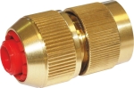 Raccord rapide laiton 3 billes avec stop eau pour tuyau de 15mm