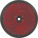 Catadioptre rond 60mm rouge à fixer