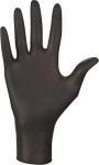 Gants jetables ambidextres nitrile 240mm 0,09mm noir T9 - Boîte de 100 pcs