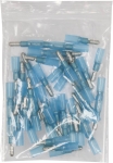 Cosse ronde mâle isolée thermorétractable bleue M4 - sachet de 50 pcs