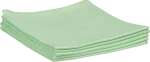 Microfibre 320 g/m² 400x400mm verte pour vitre - lot de 5 pcs