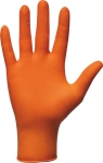 Gants jetables ambidextres nitrile 240mm 0,26mm orange XL(10) - Boîte de 50 pcs