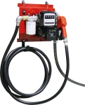 Pompe à gasoil 230V 60 l/min avec pistolet automatique/volucompteur/filtre - station murale