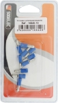 Cosse ronde mâle isolée bleue M4 - blister de 10 pcs