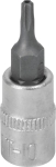 Douille tournevis 1/4" avec embout 37mm Torx® alésé TT10