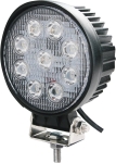 Phare de travail rond LED 10/32V 27W 1800 lumens faisceau longue portée - blister