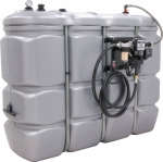 Cuve de stockage gasoil PEHD double paroi 2000L avec station murale de transfert gasoil 230V