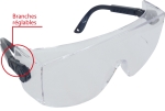 Surlunettes de protection incolore avec branches réglables