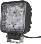 Phare de travail carré LED 10/30V 27W 1800 lumens faisceau large