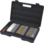 Brosse goupillon inox-nylon-laiton - coffret de 38 pcs