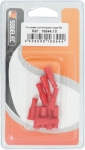 Cosse ronde femelle isolée rouge M4 - blister de 10 pcs