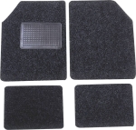 Tapis de voiture moquette avec talonnette sur tapis conducteur - 4 pcs