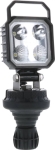 Phare de travail carré LED 10/30V 9W 1000lumens sur support flexible/ boîtier carbone/poignée