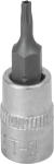 Douille tournevis 1/4" avec embout 37mm Torx® alésé TT9