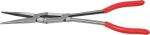 Pince droite 340mm demi-ronde double articulation gainée