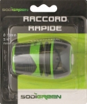 Raccord rapide PVC avec vanne stop pour tuyau de 19mm