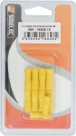 Cosse ronde femelle isolée jaune M5 - blister de 10 pcs