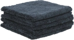 Microfibre 380g/m² 400x400mm noire sans ourlet spécial auto - lot de 5 pcs