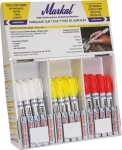 Feutre à peinture liquide permanent jaune/blanc/rouge surface propre - présentoir de 36 pcs