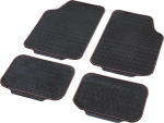 Tapis de voiture caoutchouc avec liseré - 4 pcs