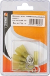 Cosse à oeil isolée thermorétractable jaune M10 - lot de 10 pcs