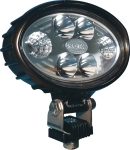 Phare de travail ovale LED 10/30V 12W 2000 lumens faisceau combiné/boîtier carbone