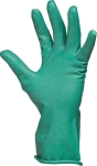 Gants chimiques 100% enduit nitrile floqué 320mm vert 0,38mm T9