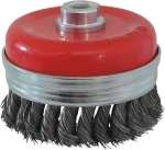 Brosse forme coupe boisseaux M14 100mm mèches torsadées