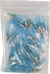 Cosse ronde mâle isolée thermorétractable bleue M5 - sachet de 50 pcs