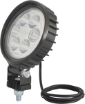 Phare de travail rond LED 10/30 12W 1500 lumens faisceau combiné/boîtier carbone