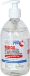 Gel hydroalcoolique virucide EN 14476 - flacon de 500ml avec pompe