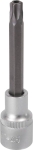 Douille tournevis 1/2" avec embout 100mm Torx® alésé TT45