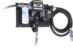 Pompe à gasoil 230V 72 l/min avec pistolet automatique/volucompteur/filtre absorption d'eau - station murale