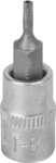 Douille tournevis 1/4" avec embout 37mm Torx® alésé TT8