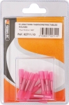 Cosse jonction bout à bout isolée thermorétractable rouge - lot de 10 pcs