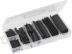 Gaine thermorétractable 2:1 noire - Coffret de 127 pcs