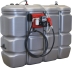 Cuve de stockage gasoil PEHD 2000L double paroi avec station à gasoil 230V 60 l/min et pistolet automatique/compteur/filtre