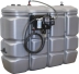 Cuve de stockage gasoil PEHD 2000L double paroi avec station à gasoil 230V 70 l/min et pistolet automatique/compteur/ filtre