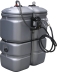 Cuve de stockage gasoil PEHD 750L double paroi avec station à gasoil 230V 60 l/min