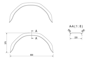 Garde-boues tôle 14"