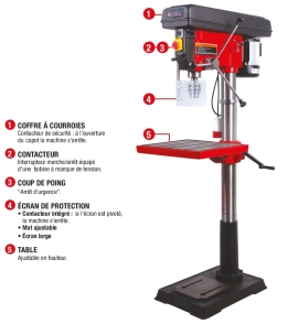 Perceuse sur colonne 400V 1500W 1,71mm CM3 109kg