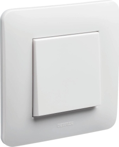 Bouton poussoir encastré 230V blanc brillant