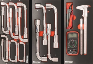 Servante d'atelier 8 tiroirs composée de 249 outils - modules finition métal