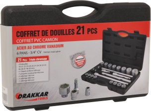 Coffret de douilles 3/4" - 21 pcs