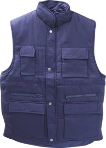 Gilet sans manche avec protège reins bleu XL - lot de 20 pcs